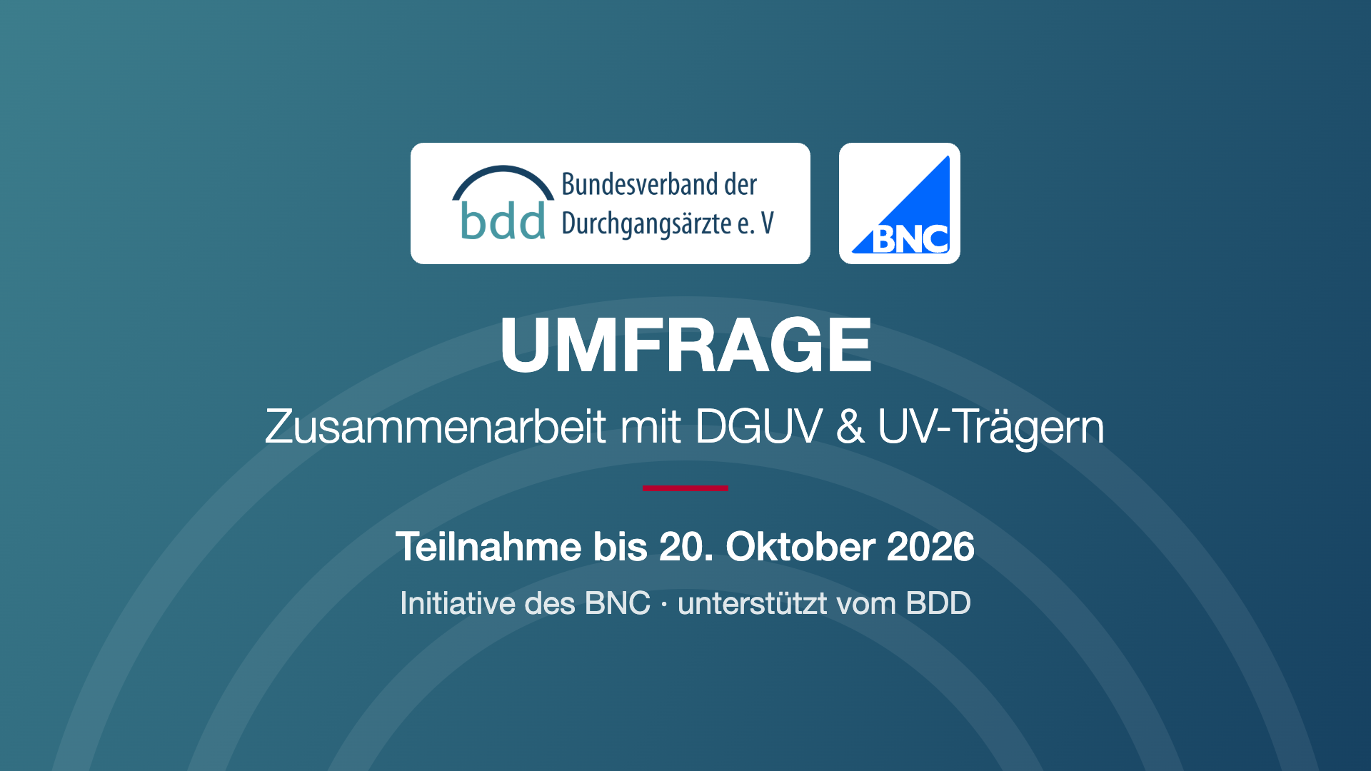Umfrage zur Zusammenarbeit mit DGUV und UV-Trägern – Initiative des BNC, unterstützt vom BDD