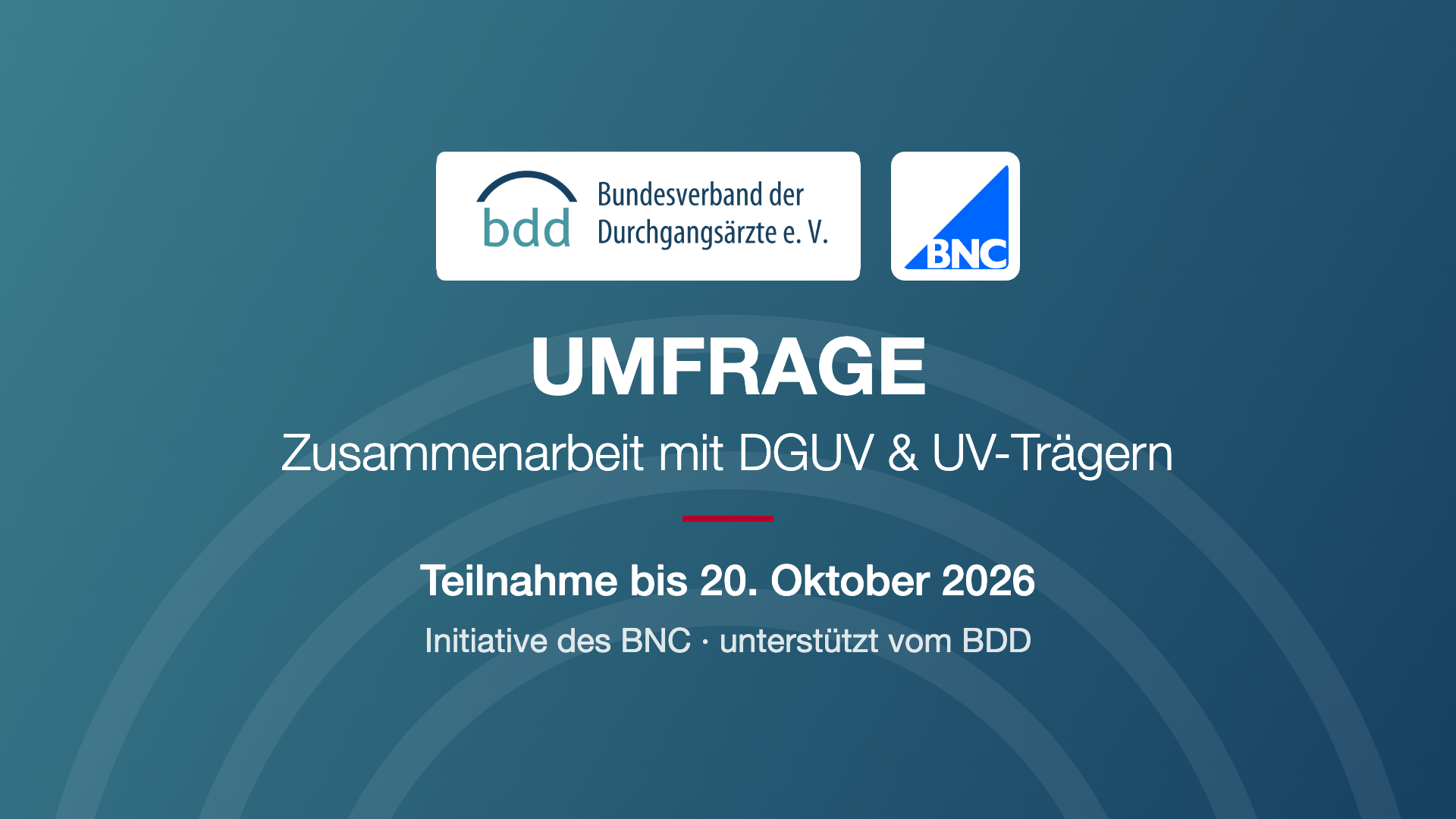 Umfrage zur Zusammenarbeit mit DGUV und UV-Trägern – Initiative des BNC, unterstützt vom BDD